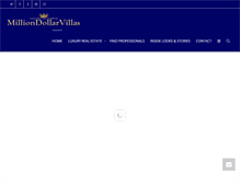 Tablet Screenshot of milliondollarvillas.com